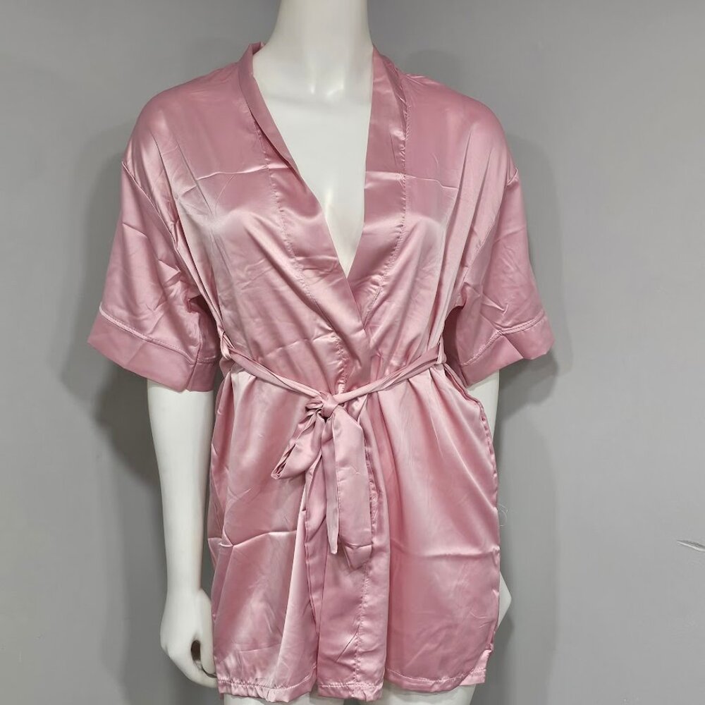 Be Wicked Getting Ready Robe Rose Pink - Picture 2 of 9